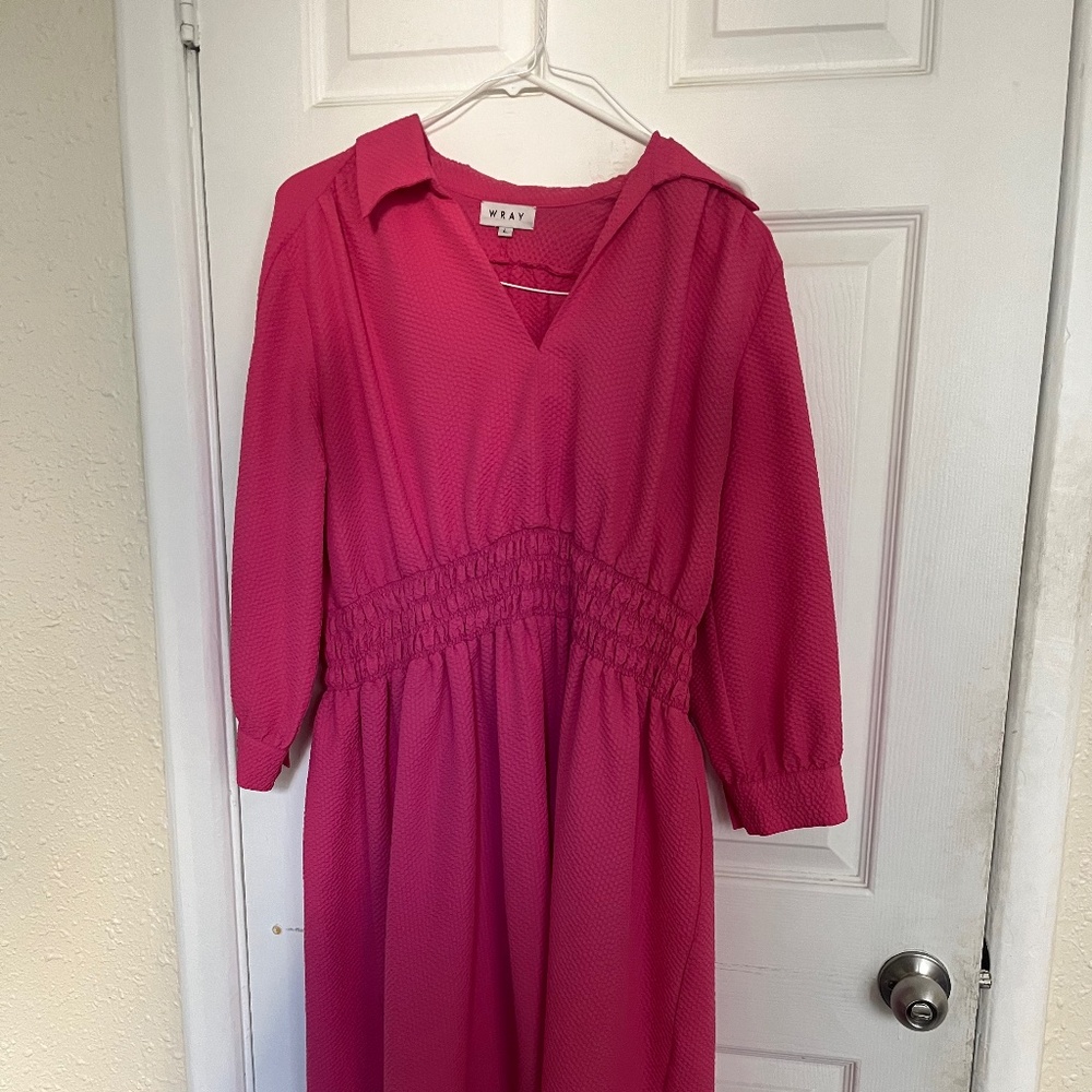 Wray pink collared dress